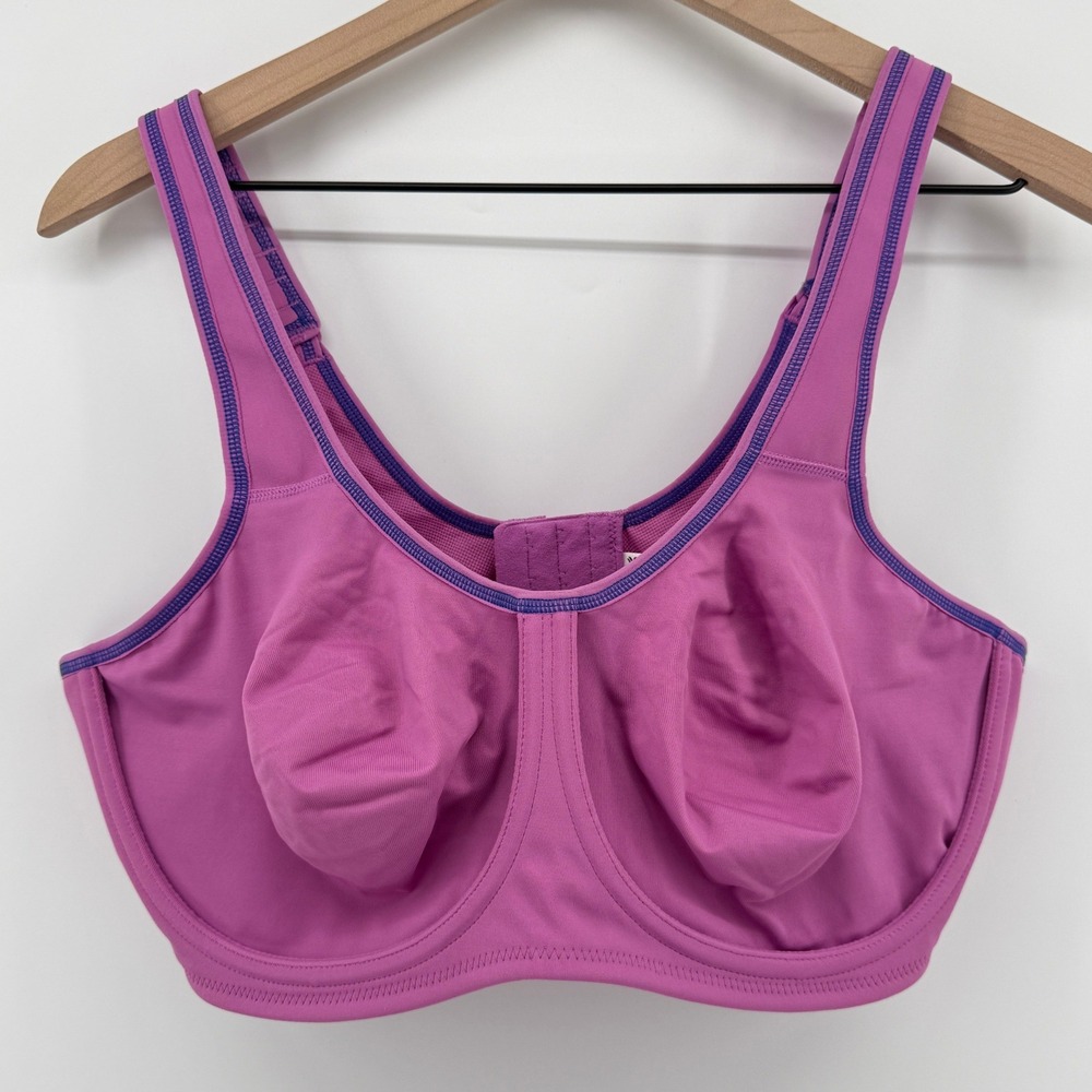 Wacoal 855170 Simone Sport Underwire Bra Purple 42D Full Coverage Unlined